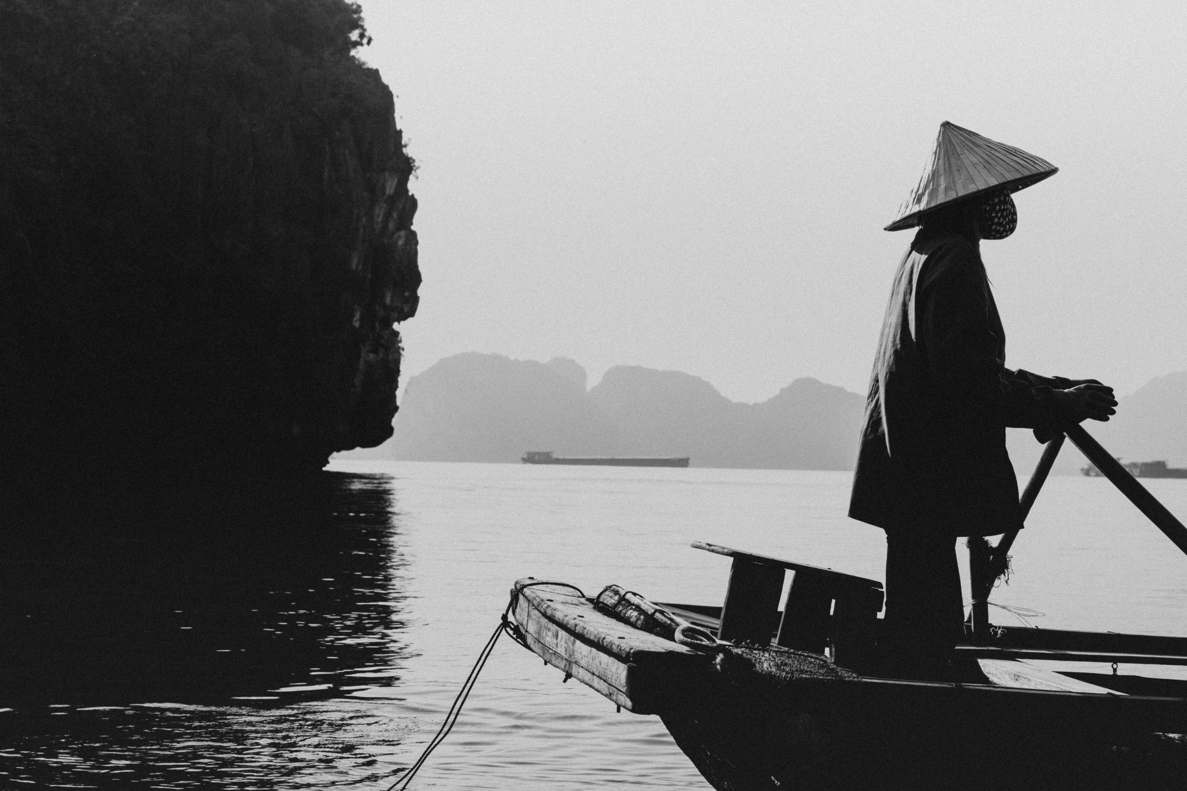 The waterman, holding still