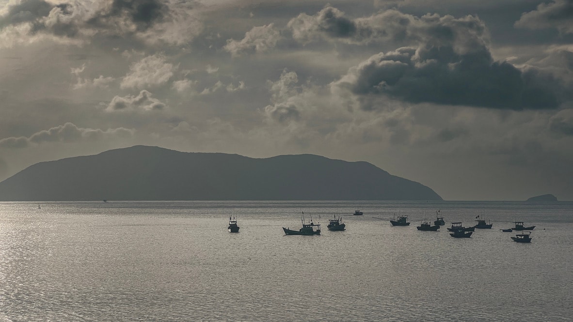 The fleet, waiting on the tide